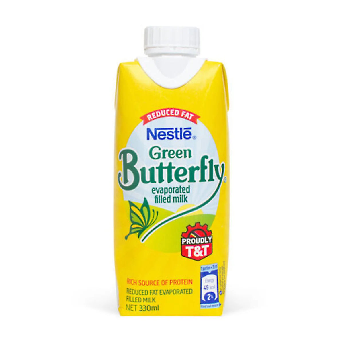 Green Butterfly Evaporated Milk Reduced Fat, 330ml (3 Pack)